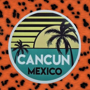 Cancun Mexico waterproof sticker, Clearance sale!!!