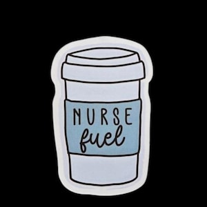 Combustible para enfermera, café, divertido, adhesivo de vinilo resistente al agua, ¡¡¡Liquidación!!!
