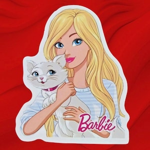 Barbie and kitty waterproof vinyl sticker, clearance sale!!! FREE SHIPPING within Canada!!!