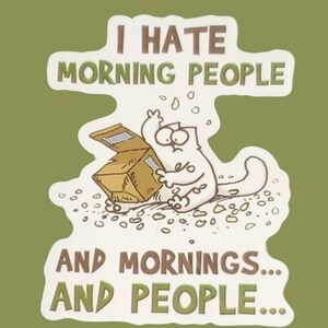 Funny cartoon cat waterproof vinyl sticker, Clearance sale!!! FREE SHIPPING within Canada!!!