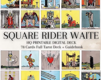 Square Rider Waite Tarot Deck: 78-card Digital Collection +