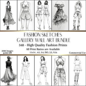 Fashion Sketch Print - Etsy