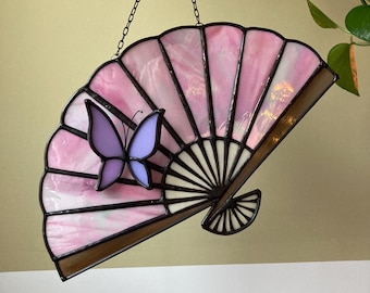 Stained glass fan