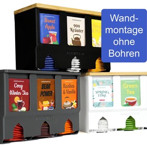 OTOTO Tea House – Teebeutel-Spender Aus Kunststoff, Weiß (19,1 X 8,9 X 8,9 Cm)