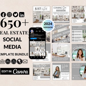 Real Estate Social Media Templates - Real Estate Instagram Posts - Realtor Social Media - Real Estate Instagram Stories - Realtor Templates