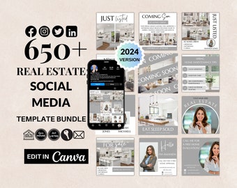 Real Estate Social Media Templates - Real Estate Instagram Posts - Realtor Social Media - Real Estate Instagram Stories - Realtor Templates