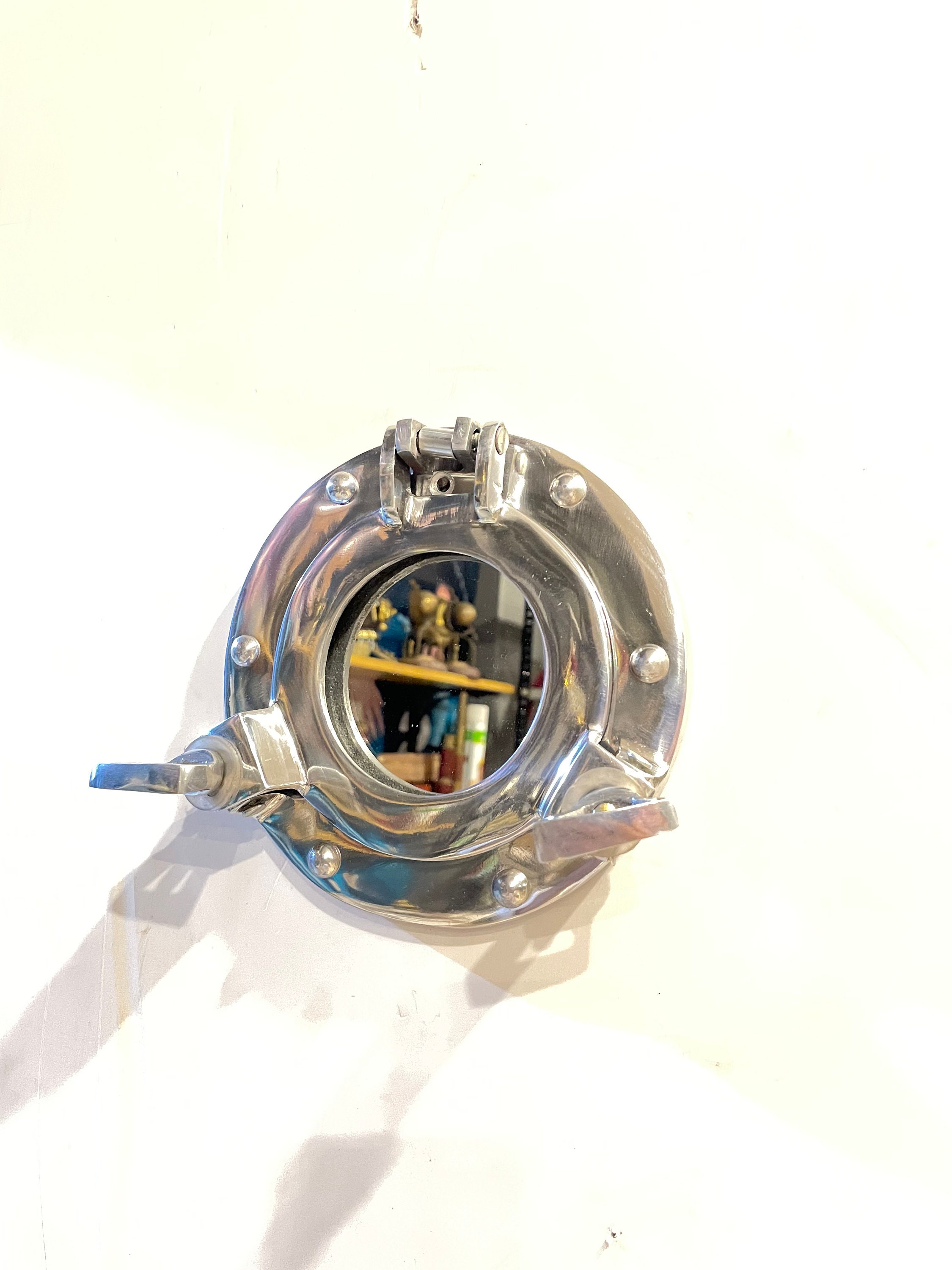 6" Aluminium Porthole Window / Nautical porthole Gift / Ship porthole Mirror / Cabin Mirror Decor