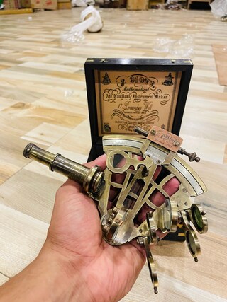 Decorazione Nautica Vintage Lumberkart Sestante Nautico Vintage J Scott Fatto A Mano In Ottone Regalo Per Marinai