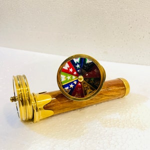 Personalized Kaleidoscope Brass Rotating Best Children Gift ,Best Loved gift, Classic Gift, Kaleidoscope