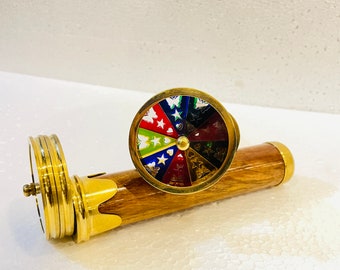 Personalized Kaleidoscope Brass Rotating Best Children Gift ,Best Loved gift, Classic Gift, Kaleidoscope