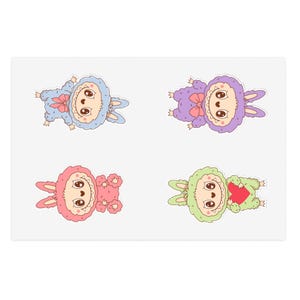 pastel labubu Sticker Sheets, Journal Accessories, Scrapbooking Supplies