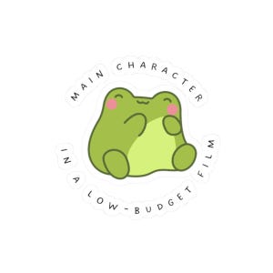 Niedliche Humor Frosch Charakter Aufkleber, Laptop Aufkleber, Planer Aufkleber, süßes Frosch-Dekor