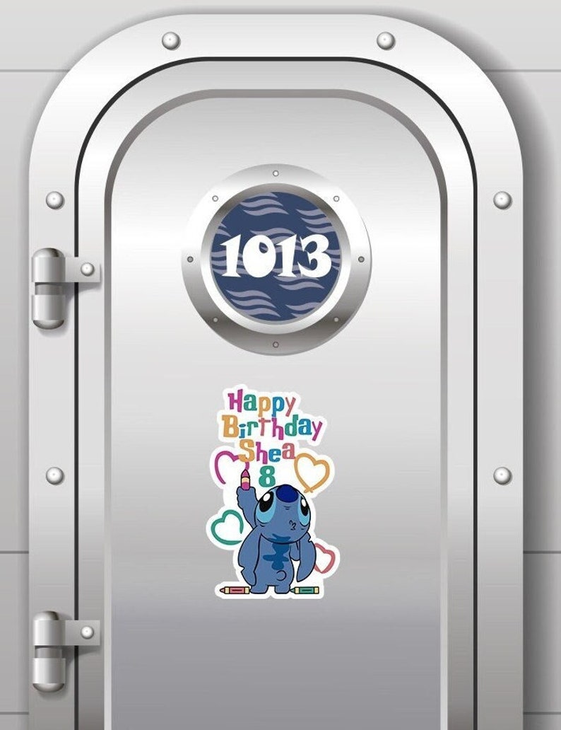 Cruise Magnets Decor Stitch Happy Birthday Magnets Cruise - Etsy