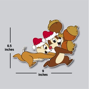 Chip and Dale Christmas Magnet, Chip and Dale Christmas Cruise Magnet, Chip and Dale Magnet, Cruise Magnet Decor, Christmas Cruise