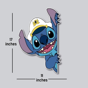 Cruise Magnet Decor, Stitch Captain Peeking Cruise Door Magnet, Cruise Door Magnet, Stitch Cruise Magnet, Angel Cruise magnet