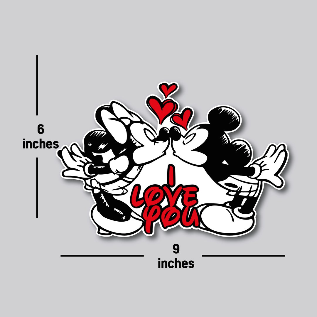 Cruise Decor Mickey and Minnie Kissing I Love You Etsy