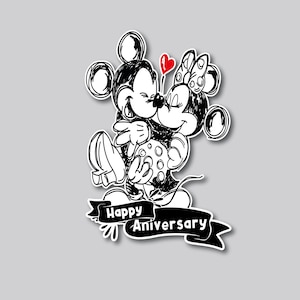 Cruise Door Magnet, Anniversary Cruise Magnet, Mickey and Minnie Cruise Magnets, Cruise Door Decor, Valentine Cruise, Personalized Magnet, image 2