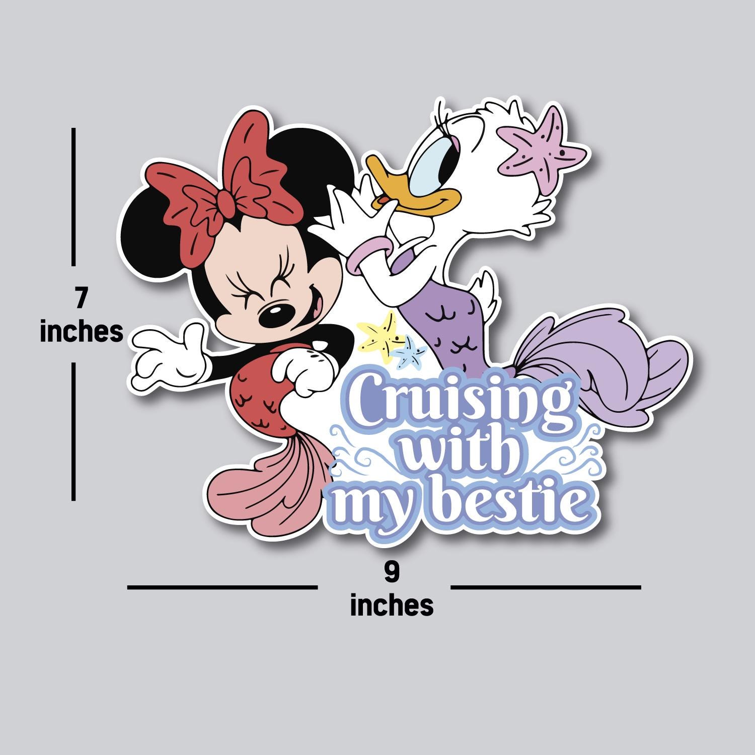 Cruise Magnets Decor, Minnie and Daisy  Mermaids, Friends Cruise  Magnets, Cruising with my Bestie,  Cruise, Cruise magnet,
