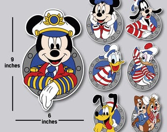 Cruise Door Magnets, Mickey And Friends Live Savers, Family Cruise Door Magnets , Personalized Family Magnets, Birthday Cruise magnets