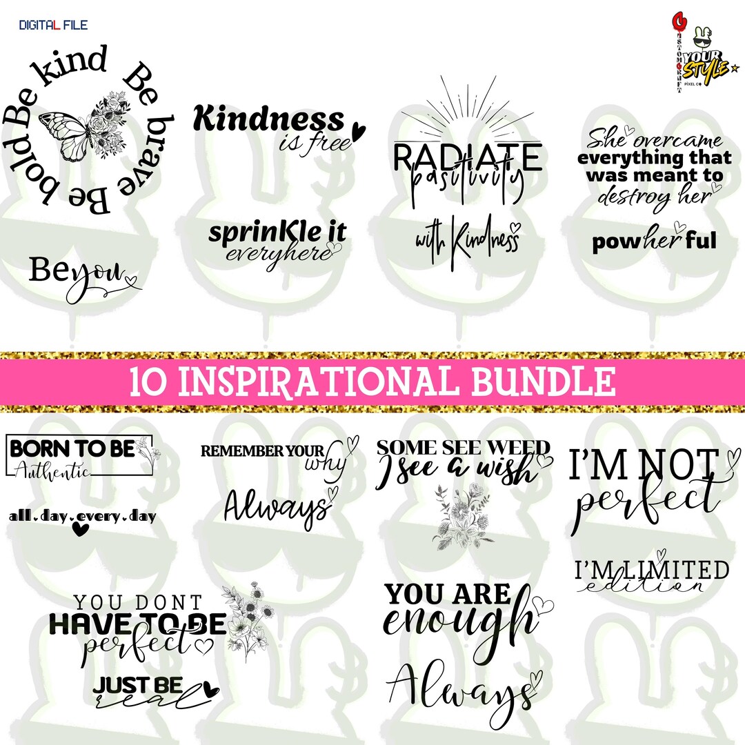 Boho Motivational SVG PNG Bundle | Self Love Svg Bundle L Inspirational ...
