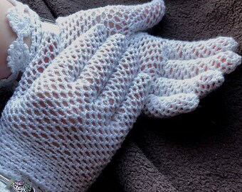 Handmade crochet gloves