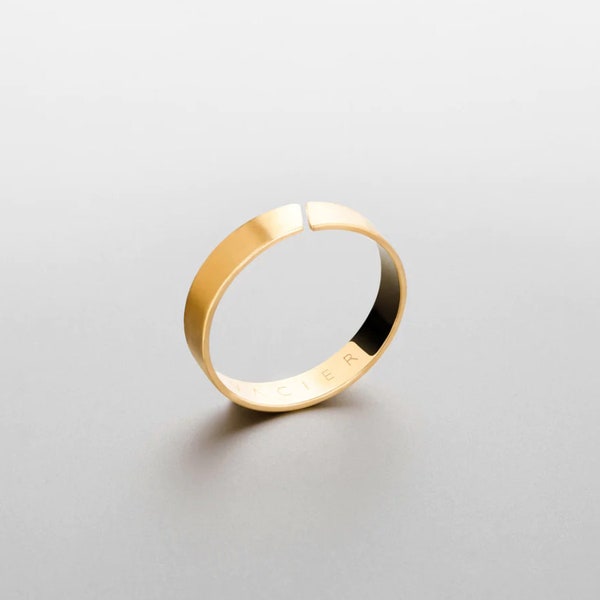18k gold ring - stainless steel ring - 925 sterling silver ring - handmade ring - gift for him - men's ring - minimalistic ring - minimal