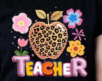 Boho Floral Teacher PNG: Back To School-sublimatieontwerp (digitale download)