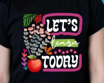 Boho Floral Teacher Design: Retro Back To School PNG (Digital Download)