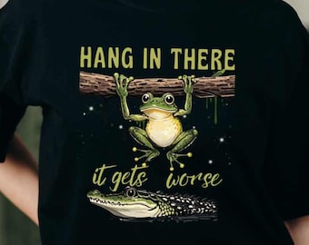 Funny Frog PNG: Sarcastic Retro Clipart, Snarky Sublimation (Digital Download)