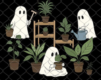 Funny Ghost Plant PNG: Halloween Shirt Clipart (Digital Download)