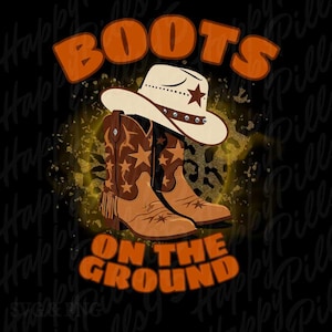 Boots On the Ground PNG SVG, Pink Cowgirl Boots PNG Sublimation, Line Dance Southern Soul Blues RnB Workout Cowboy Boots, Melanin Women Png