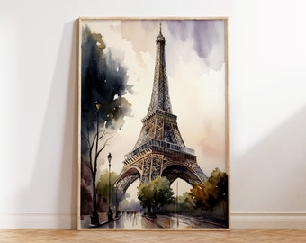 Paris Print | Paris Wall Art | Eiffel Tower Wall Print | Living Room Print | Office Art | Parisian Art | Printable Wall Art | Home Decor