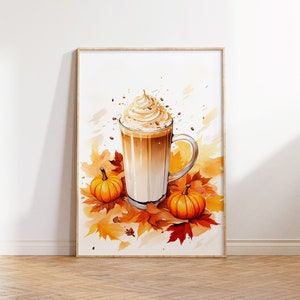 Kürbis Spice Print, Herbst Print, Kürbis Dekor, Herbst Print, Herbst Wandkunst, druckbare Herbst, Herbst Dekor, Kürbis Poster, digitaler Download