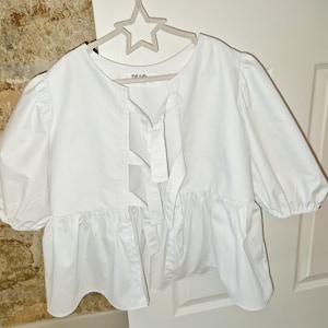 Ladies summer blouse, poplin blouse, lightweight summer blouse, tie front blouse, summer outfit image 2