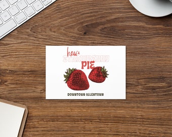 Allentown, PA Hess's Strawberry Pie Greeting Card - Sweet Memories