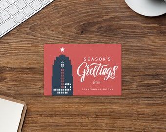 Season's Greetings Downtown Allentown Holiday Card with PPL Tower