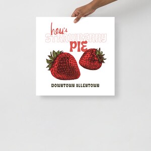Hess&#39;s Strawberry Pie Poster Print - Vintage Allentown Art