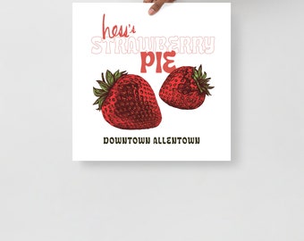 Hess&#39;s Strawberry Pie Poster Print - Vintage Allentown Art