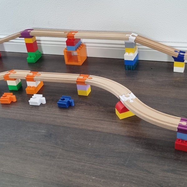 20 Stück Holzeisenbahn Brio/Duplo Adapter