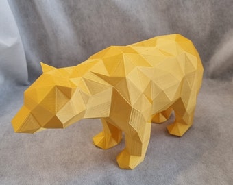 Deko Skulptur Bär low poly