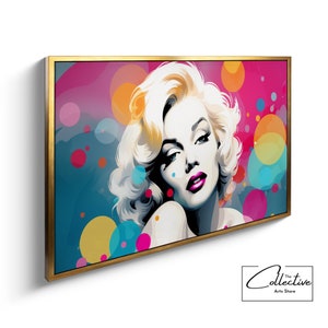 Pop Art Marilyn Monroe Poster Vintage Marilyn Monroe Wall Decor Marilyn Monroe Canvas Art Marilyn Monroe Painting Marilyn Monroe Fan Gift