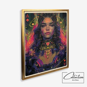 Ace of Spades Spielkarte Funky Wand Kunst Poster Bunte Preppy Druck Wohnheim Dekor Preppy Y2k Raum Dekor Ästhetisch Maximalist Leinwand