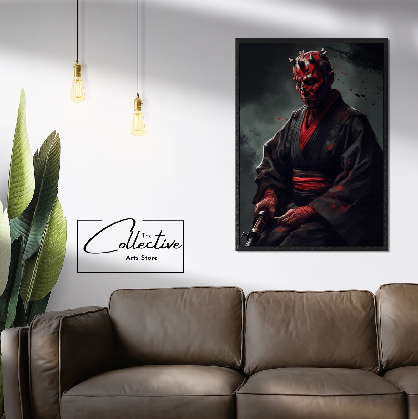 Darth Maul Poster Star Wars Fan Gift Star Wars Wall Decor Print Samurai ...
