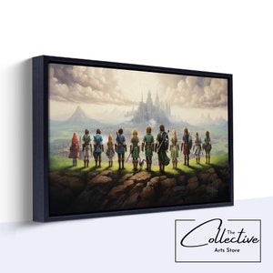 The Legend Of Zelda Poster Zelda Print Link Zelda Framed Canvas Zelda Birthday Gift Game Room Wall Art Zelda Wall Decor Link Zelda Fan Gift