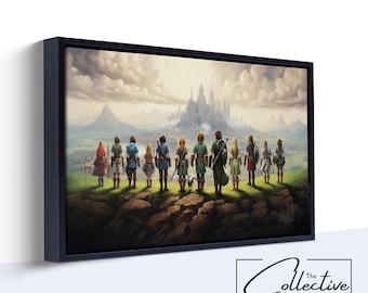 The Legend Of Zelda Poster Zelda Print Link Zelda Framed Canvas Zelda Birthday Gift Game Room Wall Art Zelda Wall Decor Link Zelda Fan Gift