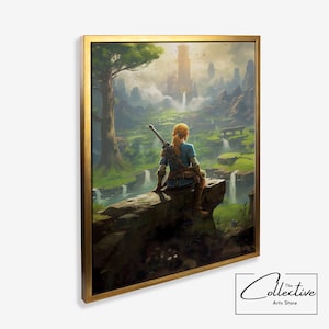 The Legend of Zelda Poster Tears of The Kingdom Print Game Room Decor Zelda Fan Gift Game Room Wall Art Zelda Poster Gift Fantasy Wall Art