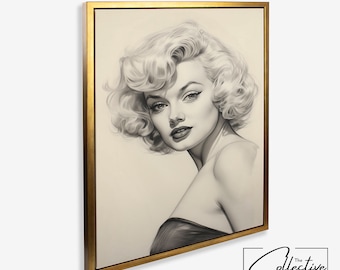 原画・手書き・キャンバスアート・マリリンモンロー『赤い唇』アクリル絵画 原画・手書き・キャンバスアート・マリリンモンロー『赤い唇』アクリル