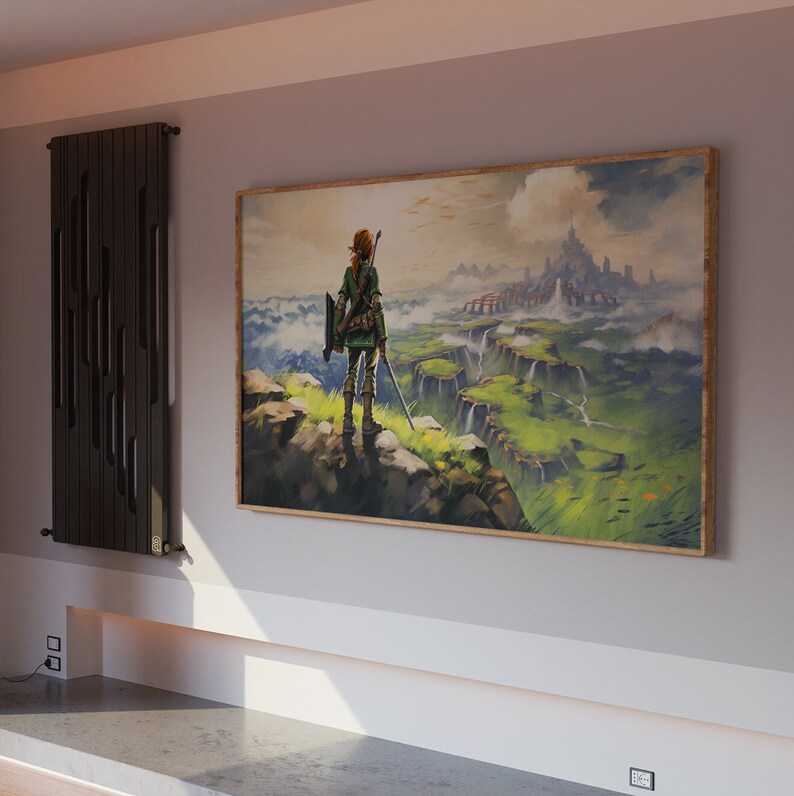 Tears of the Kingdom Poster Zelda Framed Canvas Zelda Wall Art Lengend of Zelda Gift Link Zelda