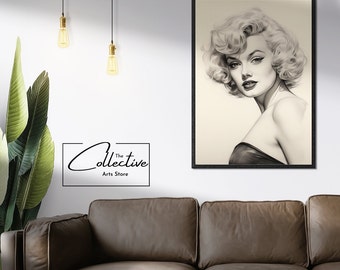 マリリン モンロー キャンバス ウォールアート マリリン モンロー 額
