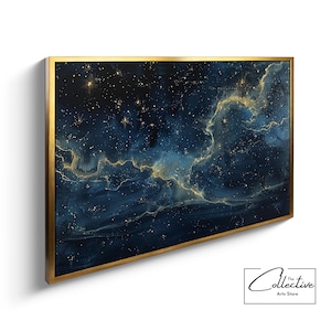 Weltraum Malerei, Space Wandkunst, Celestial Decor, Sternenhimmel, Wohnzimmer Dekor, Kunst Geschenk | Leinwand, Poster, gerahmt oder ungerahmt